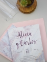 Invitación tarjetón mármol