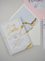 Invitación tarjetón mármol