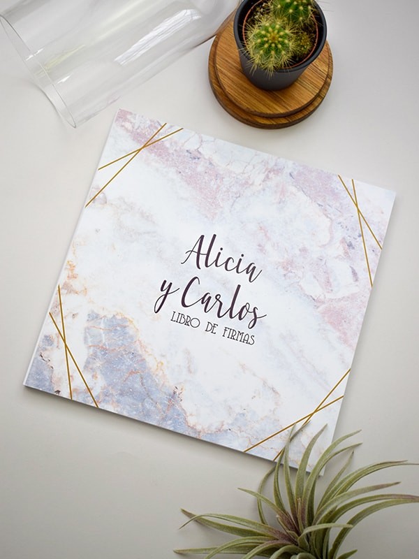 Libro firmas mármol