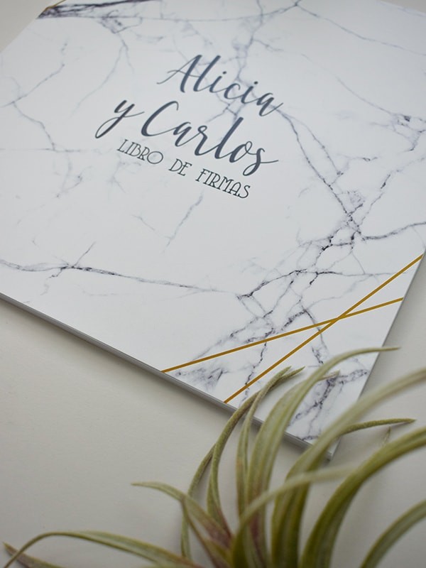 Libro firmas mármol