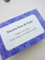 Tarjeta lista de boda damasco