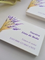 Tarjeta lista de boda lavanda
