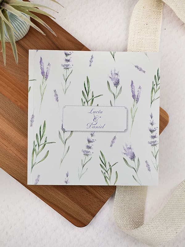 Libro firmas lavanda