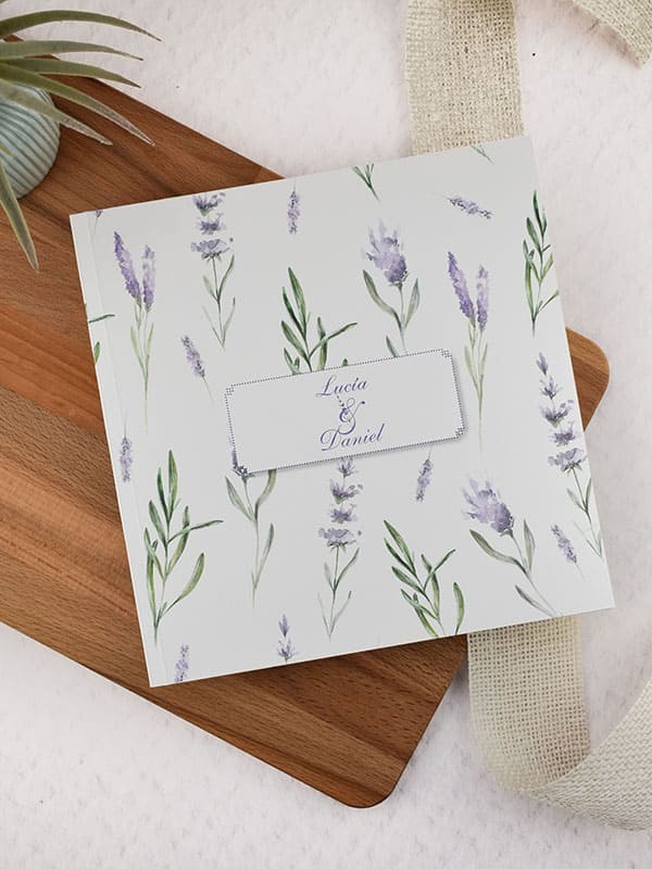Libro firmas lavanda