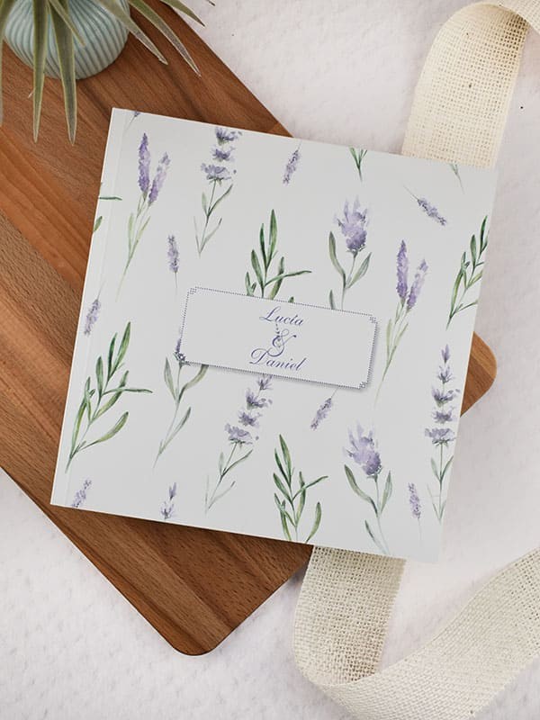 Libro firmas lavanda