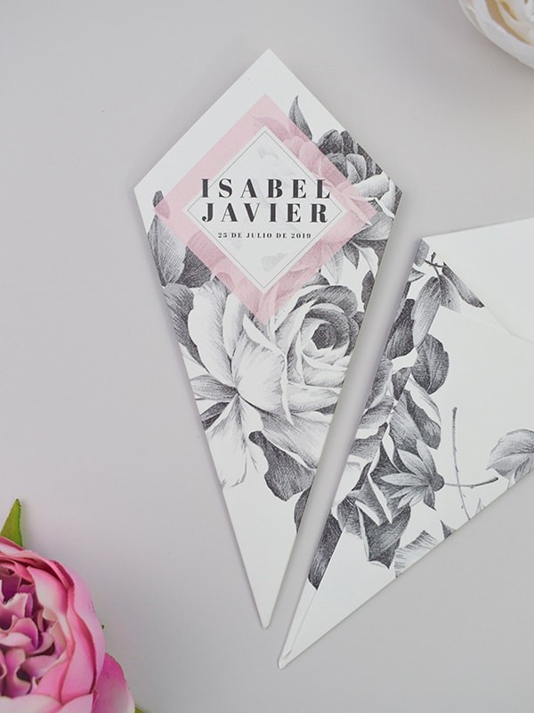 Conos de boda minimalist