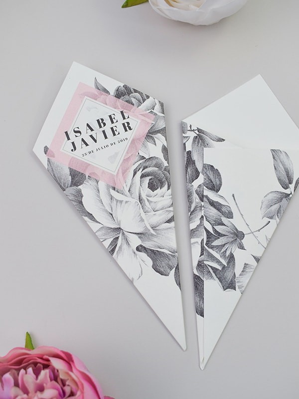 Conos de boda minimalist