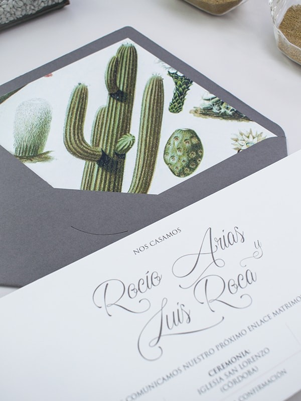 Invitación americana cactus botanic