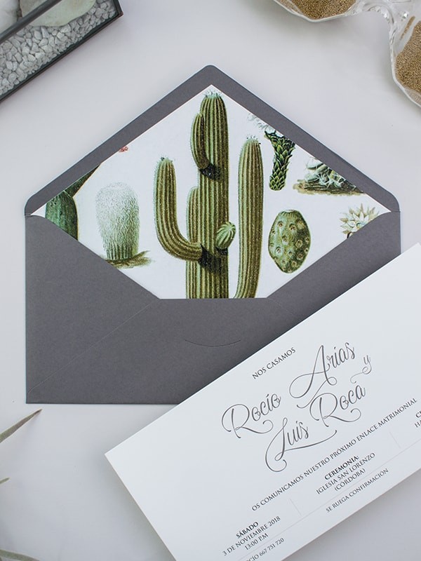 Invitación americana cactus botanic