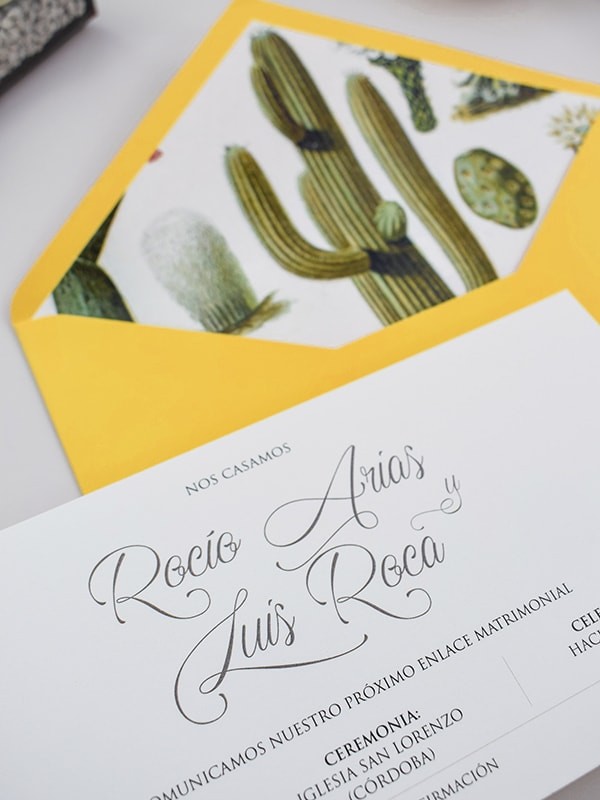 Invitación americana cactus botanic