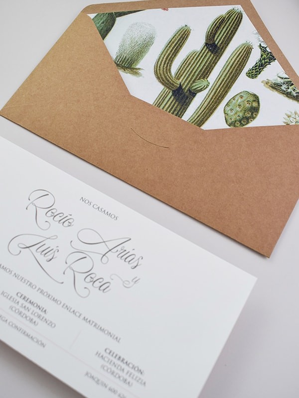Invitación americana cactus botanic