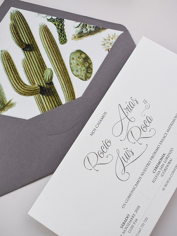 Invitación americana cactus botanic