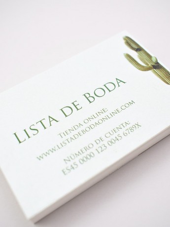 Tarjeta lista de boda... 2