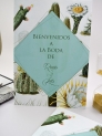 Carteles boda cactus botanic