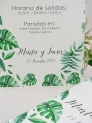 Carteles boda hojas