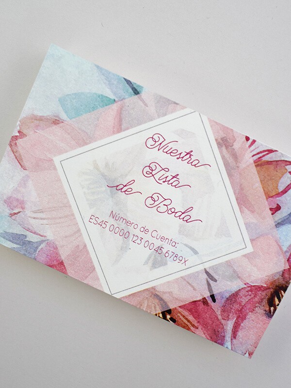 Tarjeta lista de boda primavera