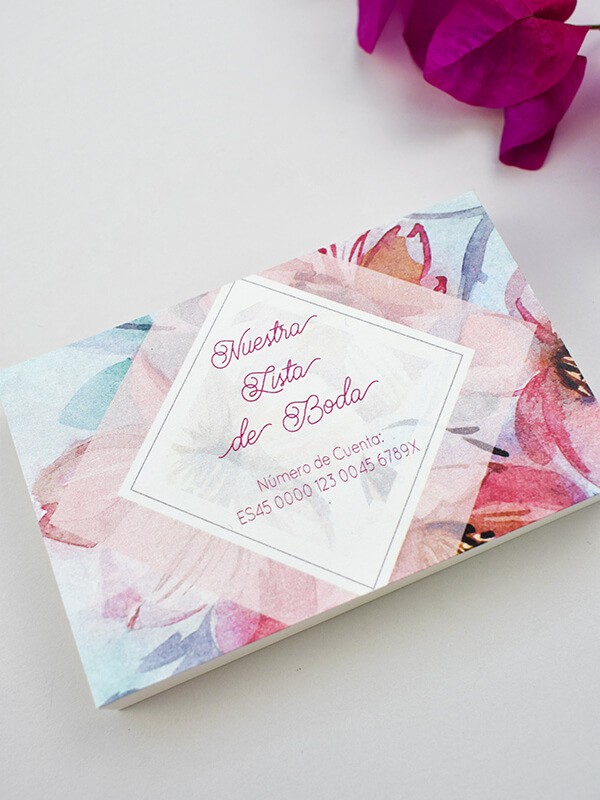 Tarjeta lista de boda primavera