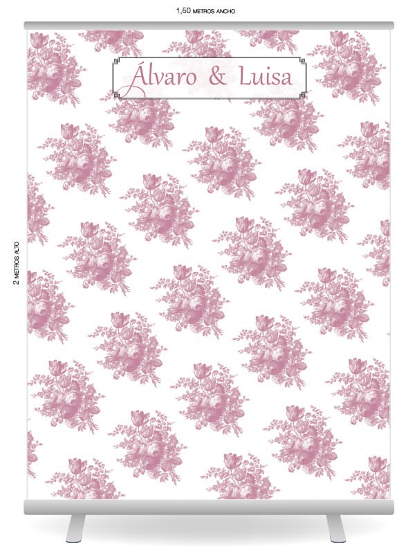 Photocall boda bouquete