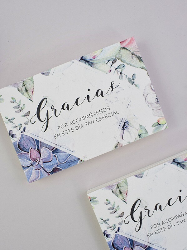 Tarjeta agradecimiento suculentas