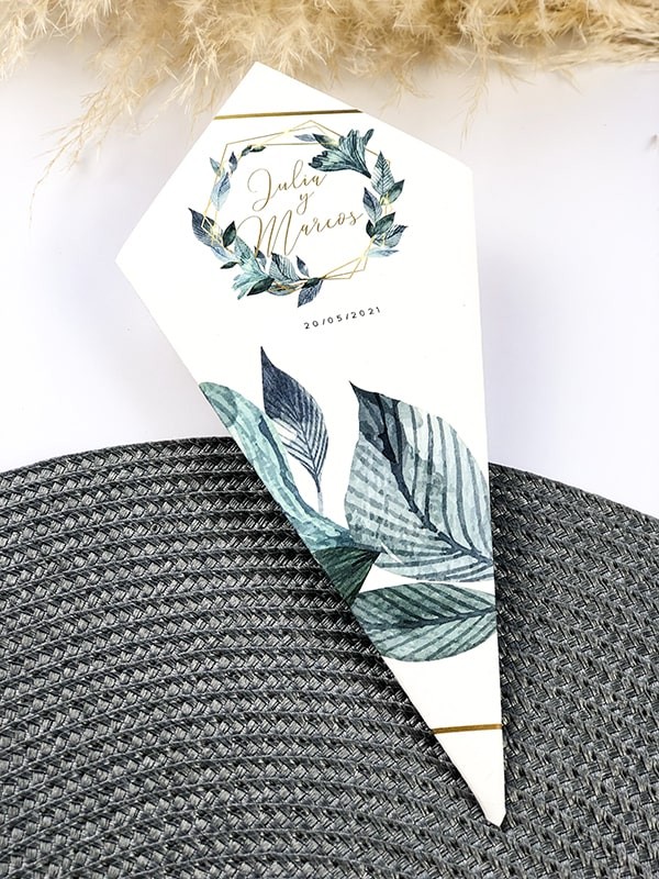 Conos de boda flora line