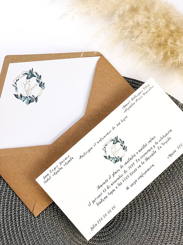 Invitación americana flora line