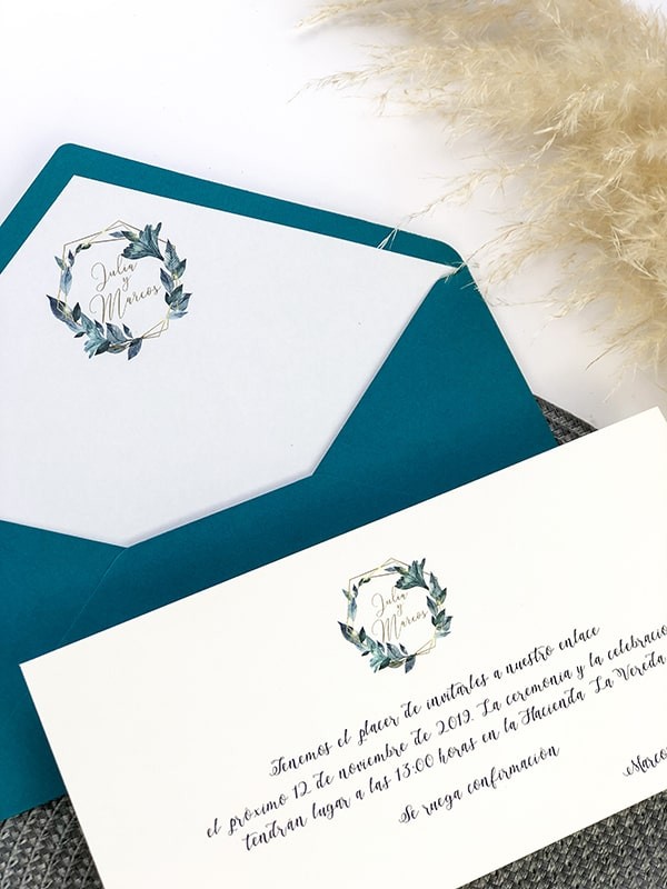 Invitación americana flora line