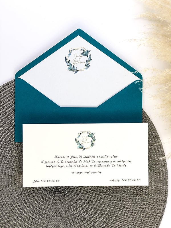 Invitación americana flora line