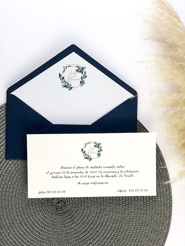 Invitación americana flora line