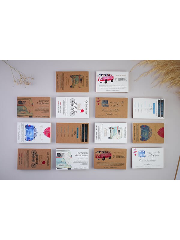 Tarjetas autobús inglés
