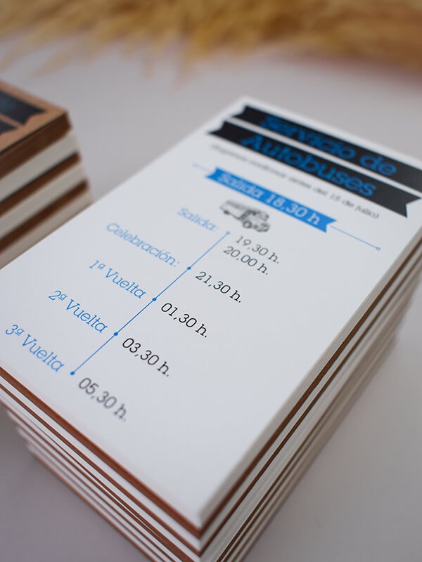 Tarjetas autobús plano