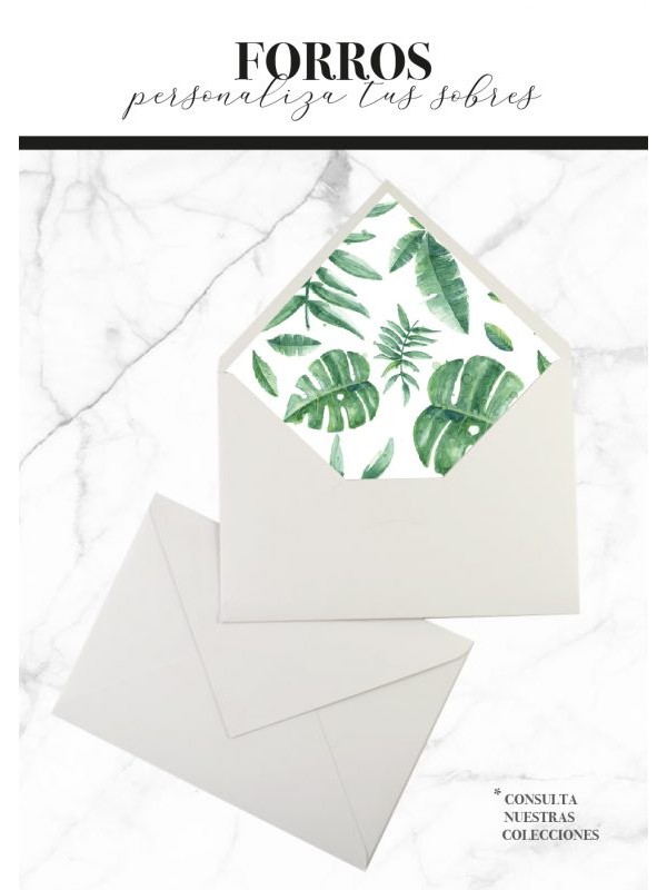 Forros de Sobres para boda