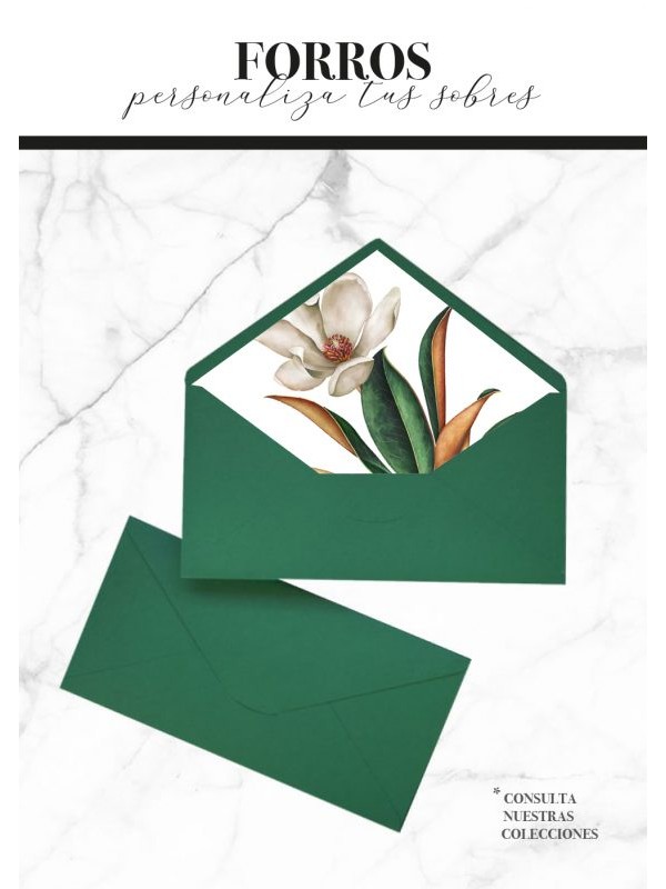Forros de Sobres para boda