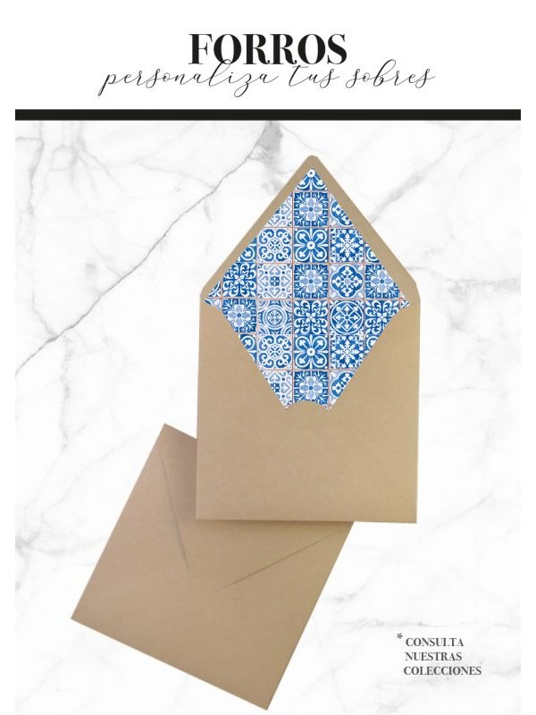 Forros de Sobres para boda