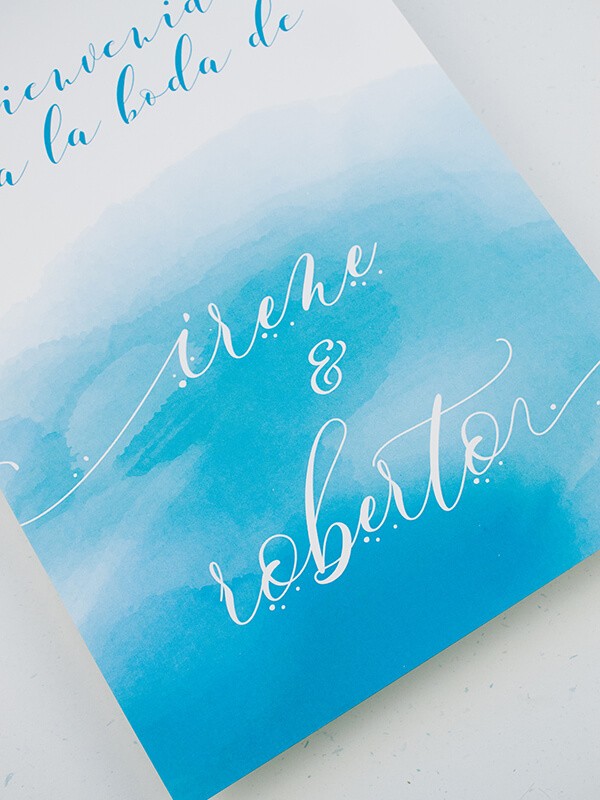 Carteles boda aguada