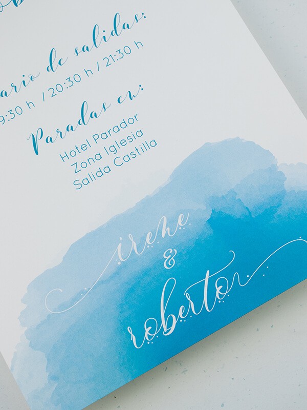 Carteles boda aguada