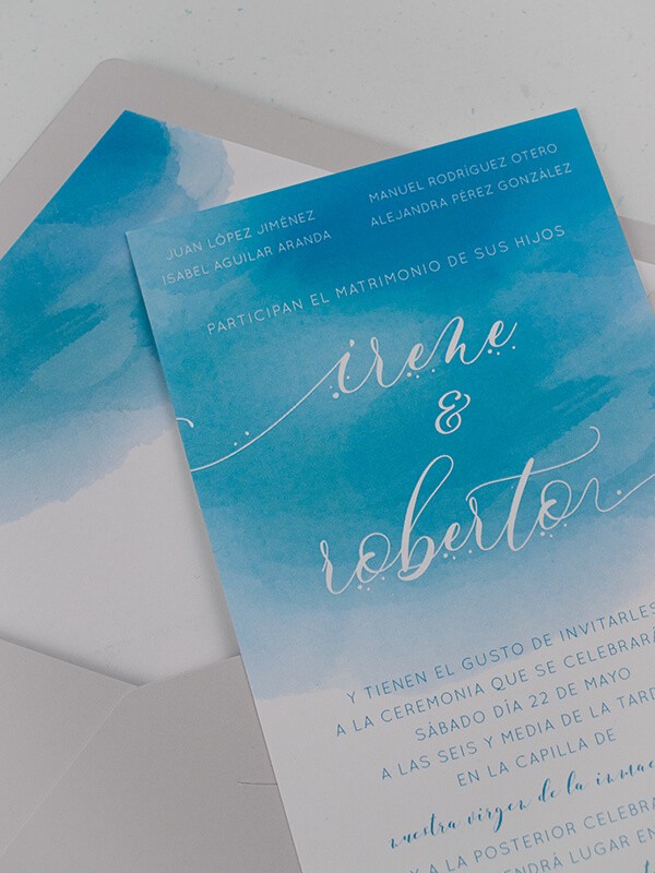 Invitación americana aguada