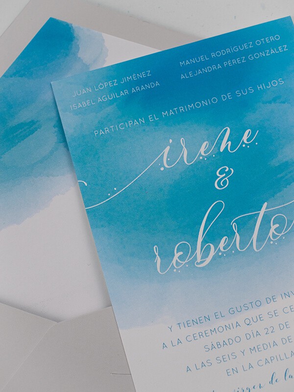 Invitación americana aguada