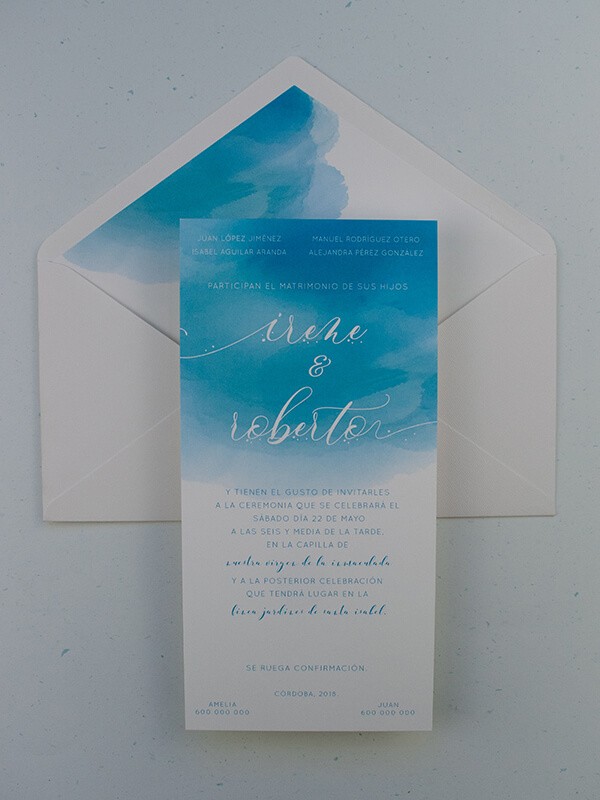 Invitación americana aguada