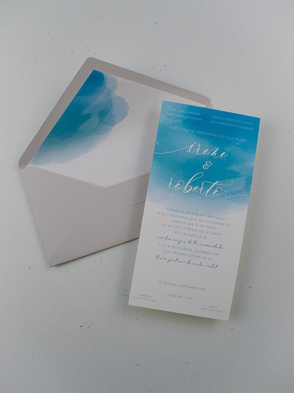 Invitación americana aguada