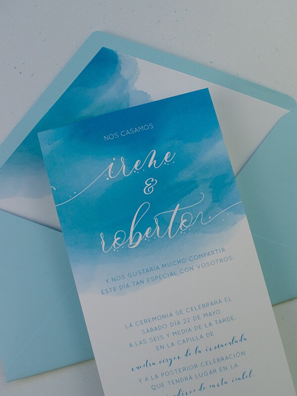 Invitación americana aguada