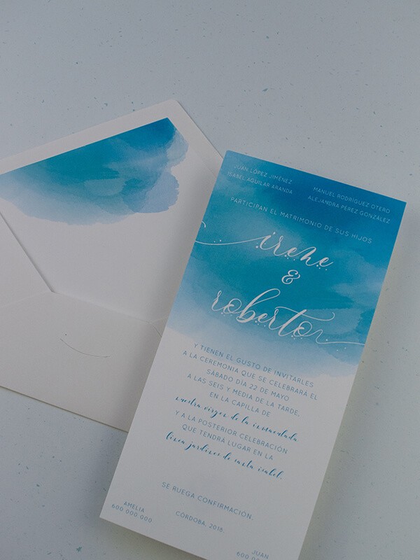 Invitación americana aguada