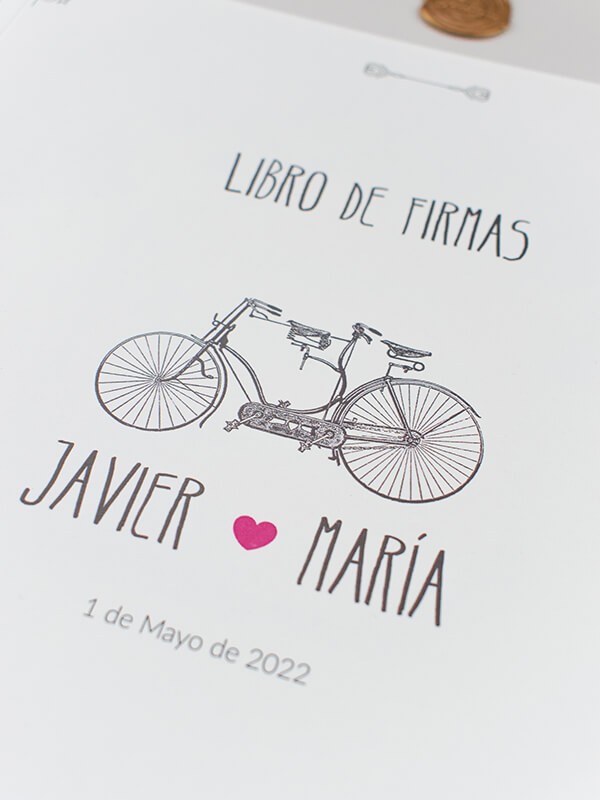 Libro firmas bicicleta