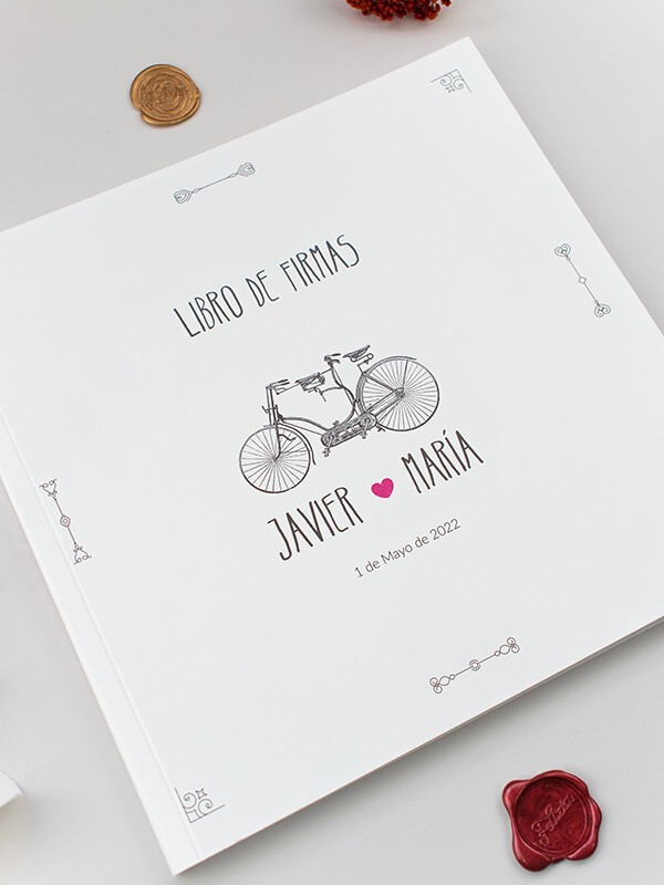 Libro firmas bicicleta