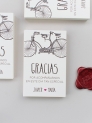 Tarjeta agradecimiento bicicleta