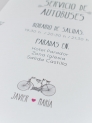 Carteles boda bicicleta