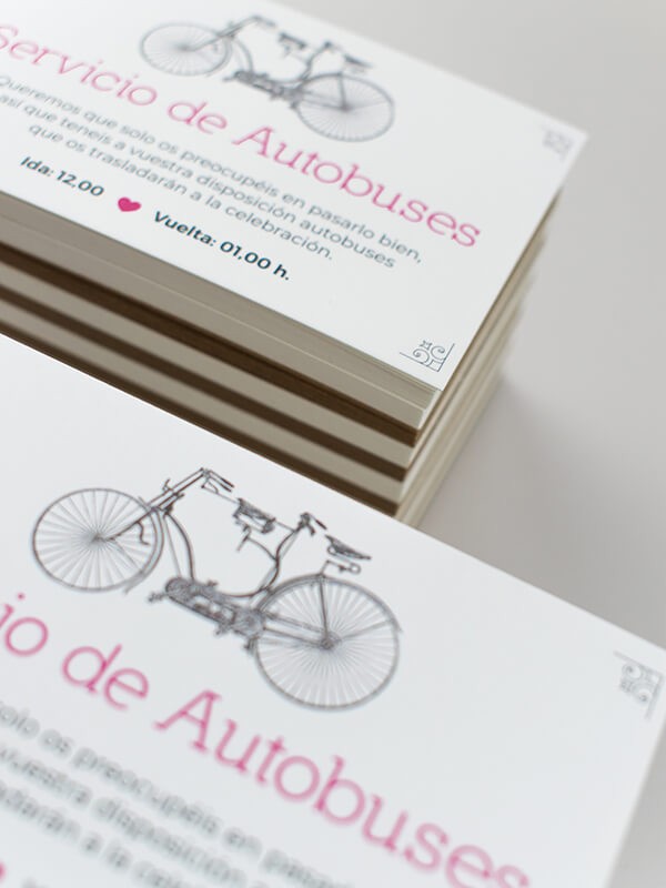 Tarjetas autobús bicicleta