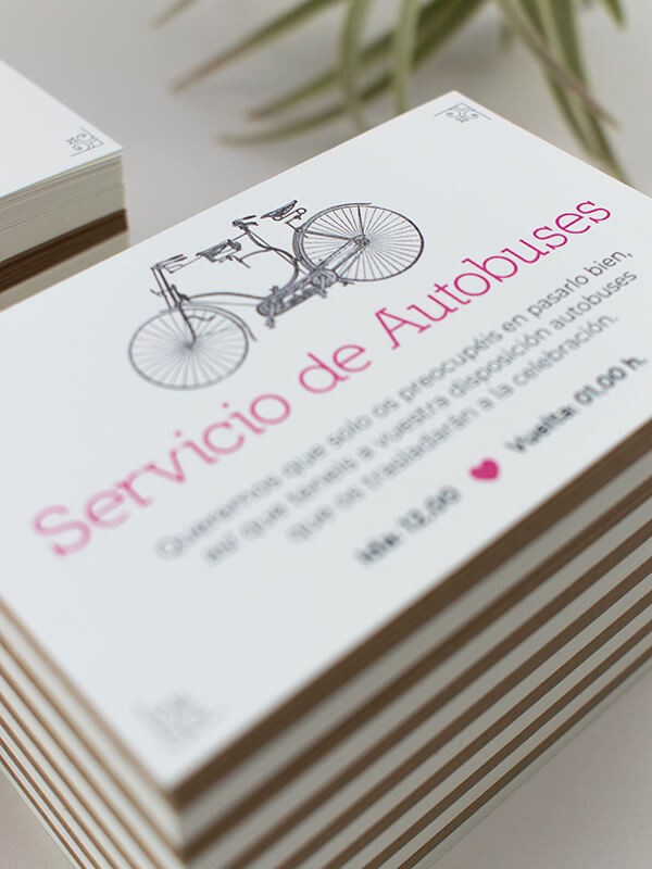 Tarjetas autobús bicicleta