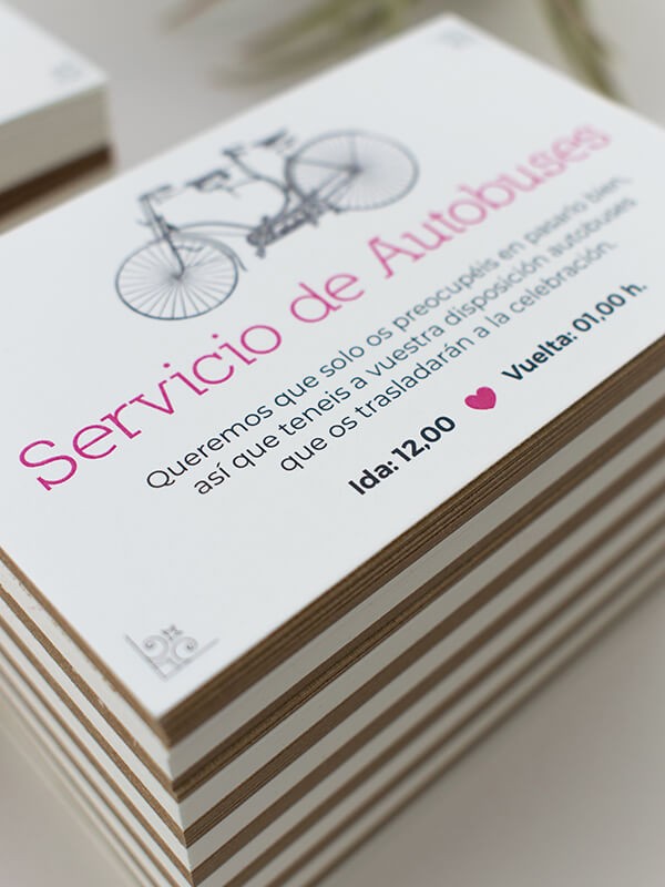 Tarjetas autobús bicicleta