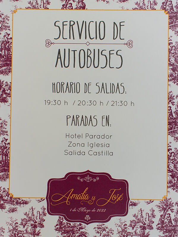Carteles boda toile jouy