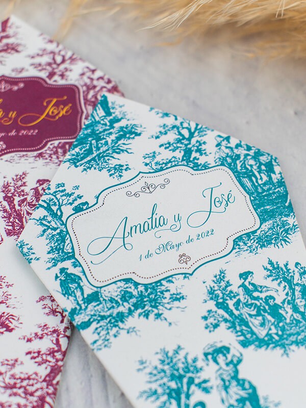 Conos de boda toile jouy